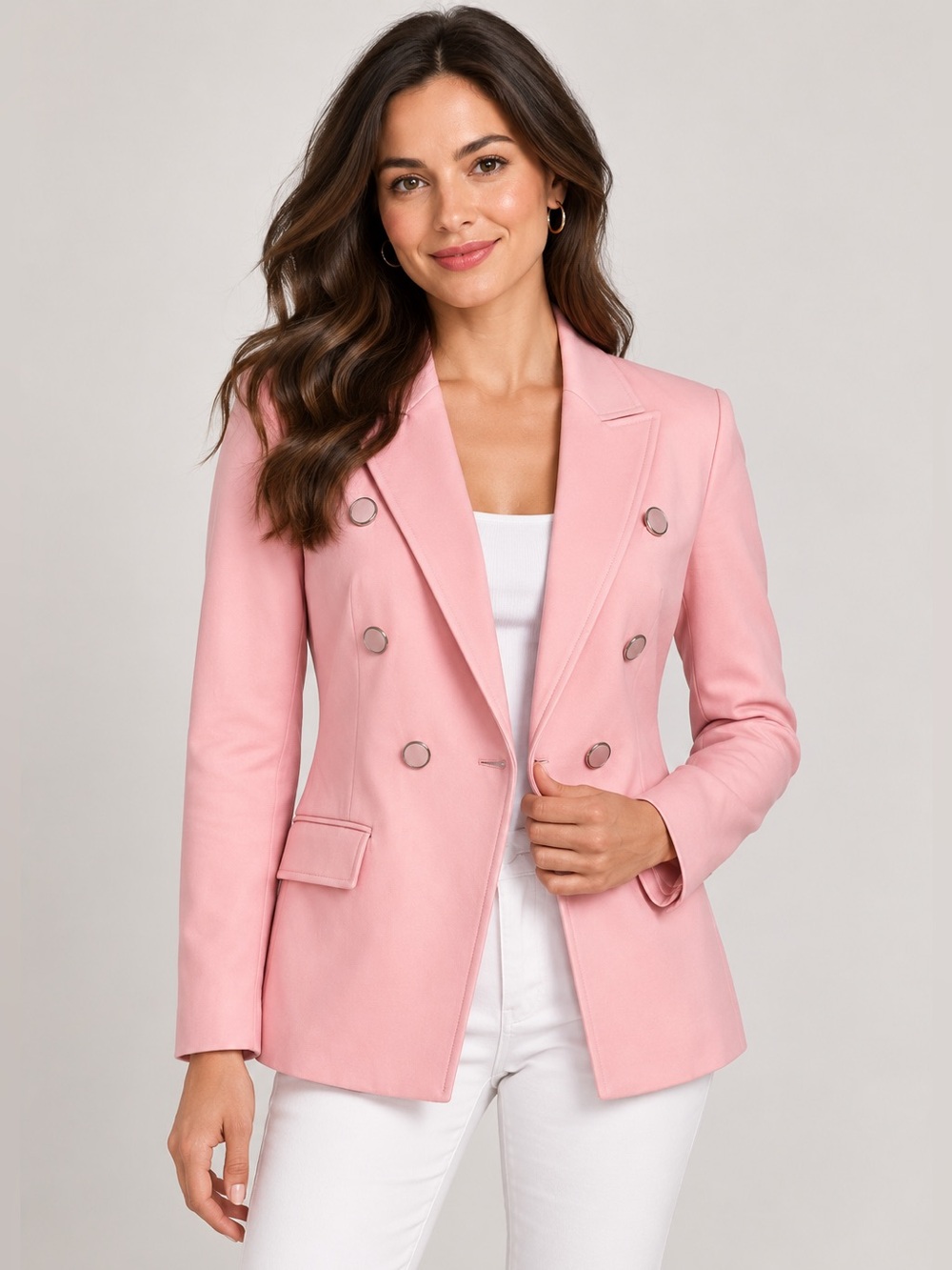 Tanya Taylor sz 4 double breasted Michelle Jacket in the color peony NWT